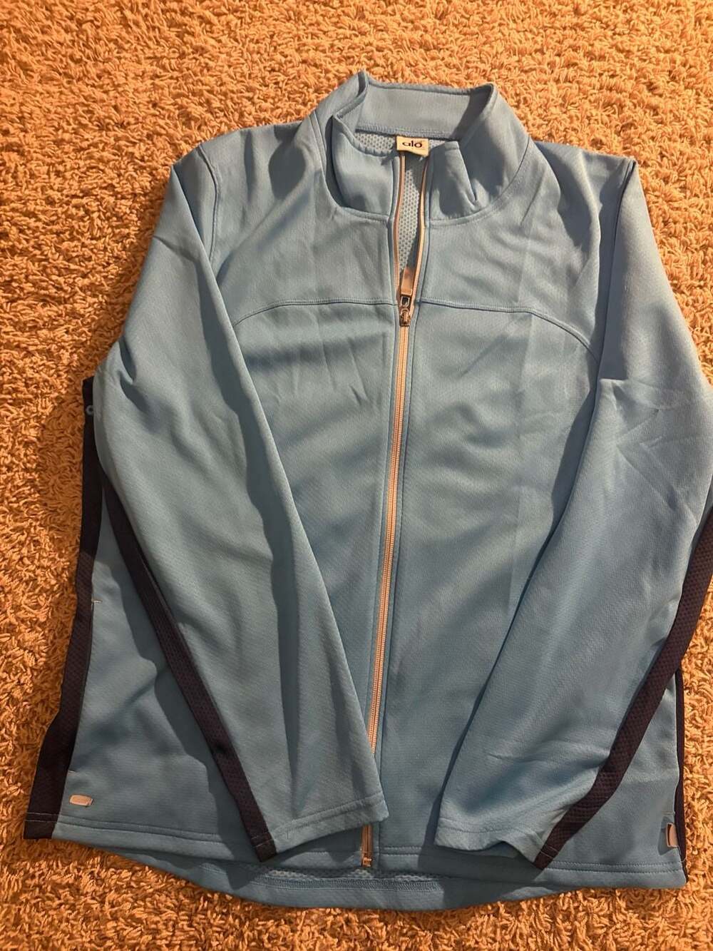 alo Full Zip Jacket Size XL Blue Athletic Cool Fit